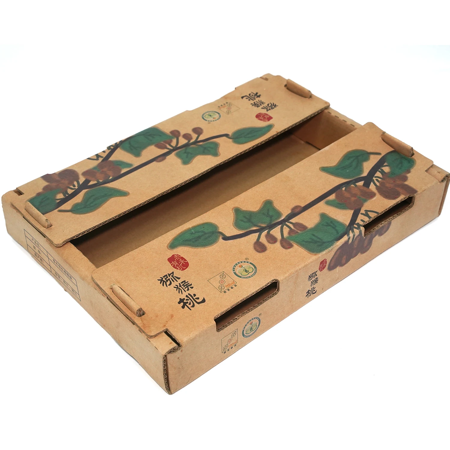 Оптовая продажа упаковка доставка бумага из гофрированного картона картонная коробка для фруктов и овощей картонная упаковочная коробка