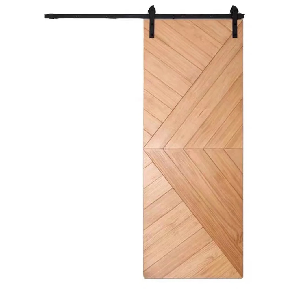 Modern Sturdy Rail Hanging Slide track barn door hardware sliding barn door roller set