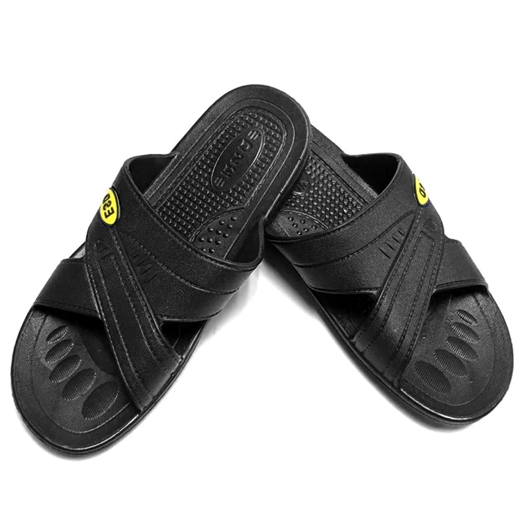 Black Color Electronic Working PU/SPU/PVC ESD Cleanroom Slipper Anti-static Slippers