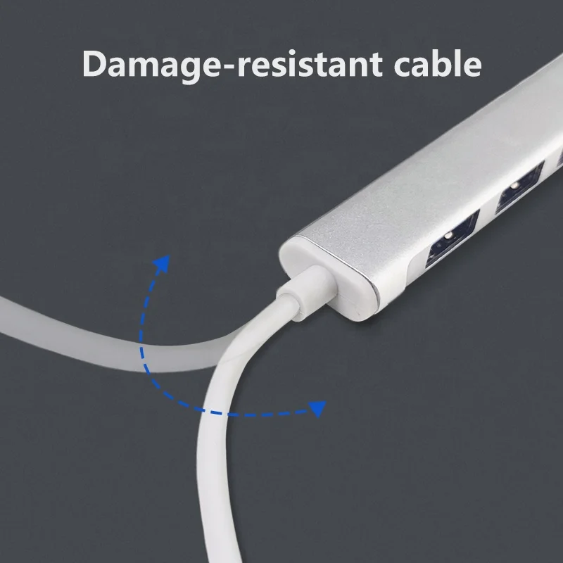 Low Price High Speed 4 Port USB Hub 2.0 Multi Type-C Splitter Por Hub For Laptop