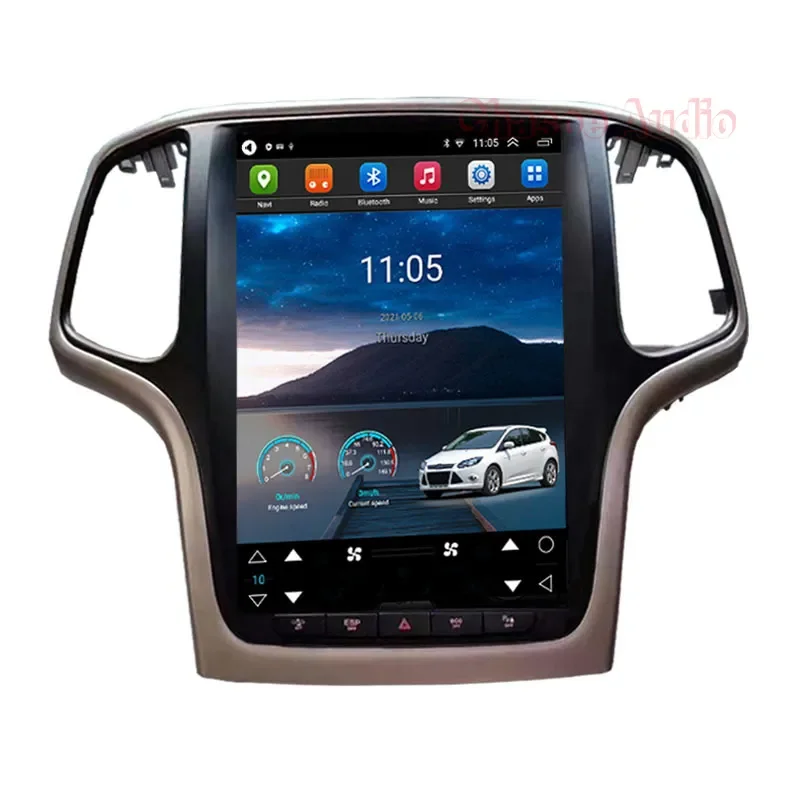 10.4 Inch For Jeep Grand Cherokee 2014 2015 2016 android car stereo gps Multimedia Tesla Style Android 10 Car Dvd Player