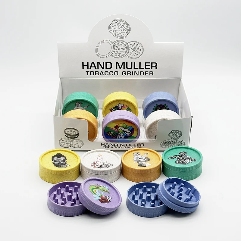 2024 Manual Tobacco degradable  Grinder  custom  new style  55mm 2 parts