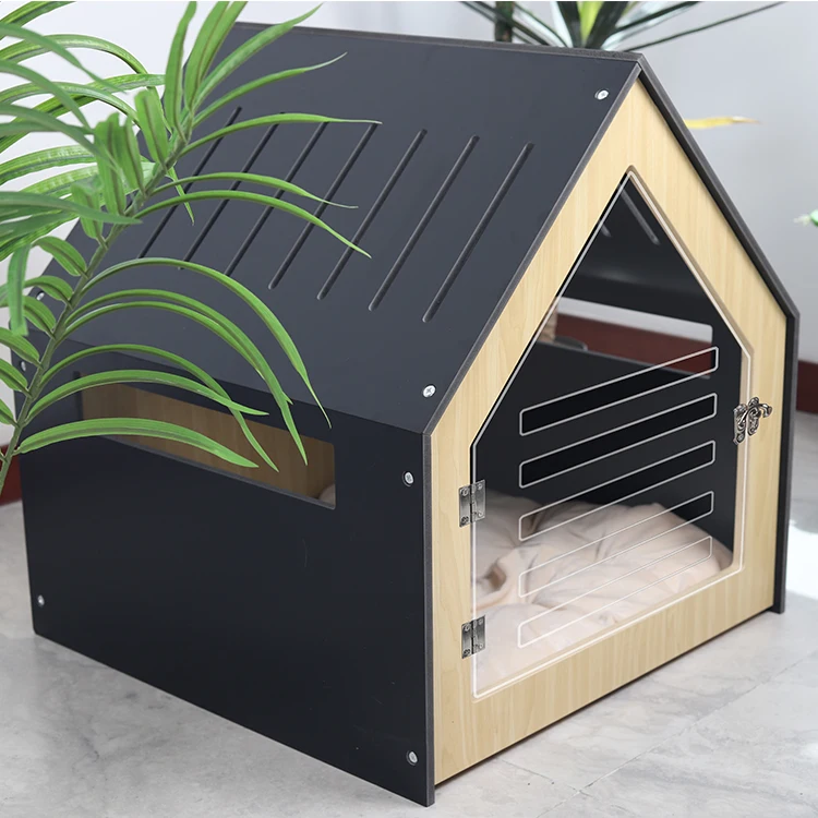 Luxury Wood Indoor outdoor waterproof Cat House Bed Pet Wood House Pet Houses Furniture