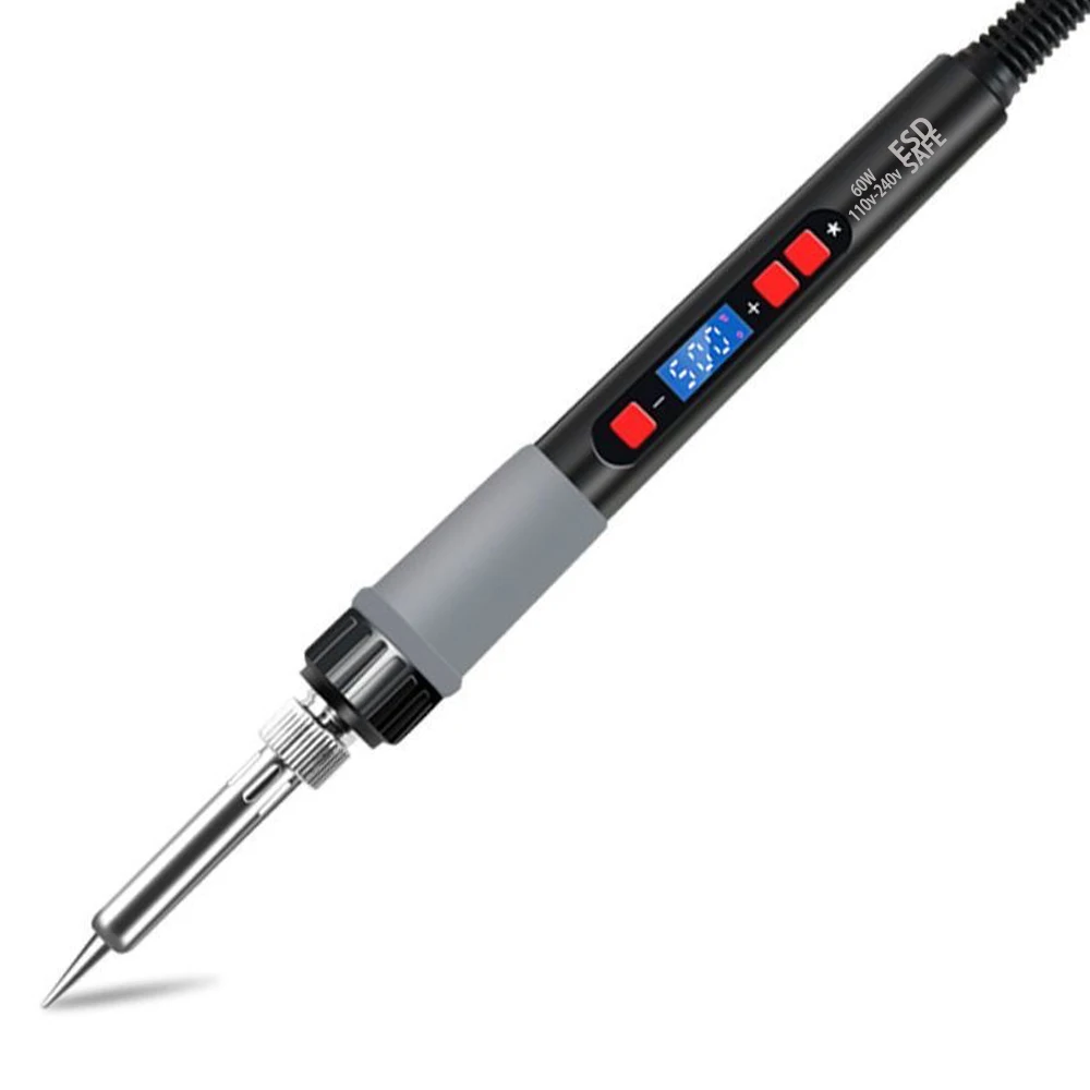 CS-909 60W 80W 220V/110V Adjustable Temperature LCD Digital Display Welding Solder Iron With Blue light