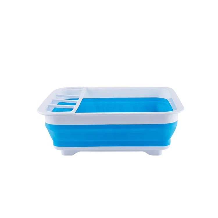 
Collapsible Dish Drying Rack New Version Portable Dinnerware Glassware Tableware Organizer Perfect for Small Kitchen Camper RV 