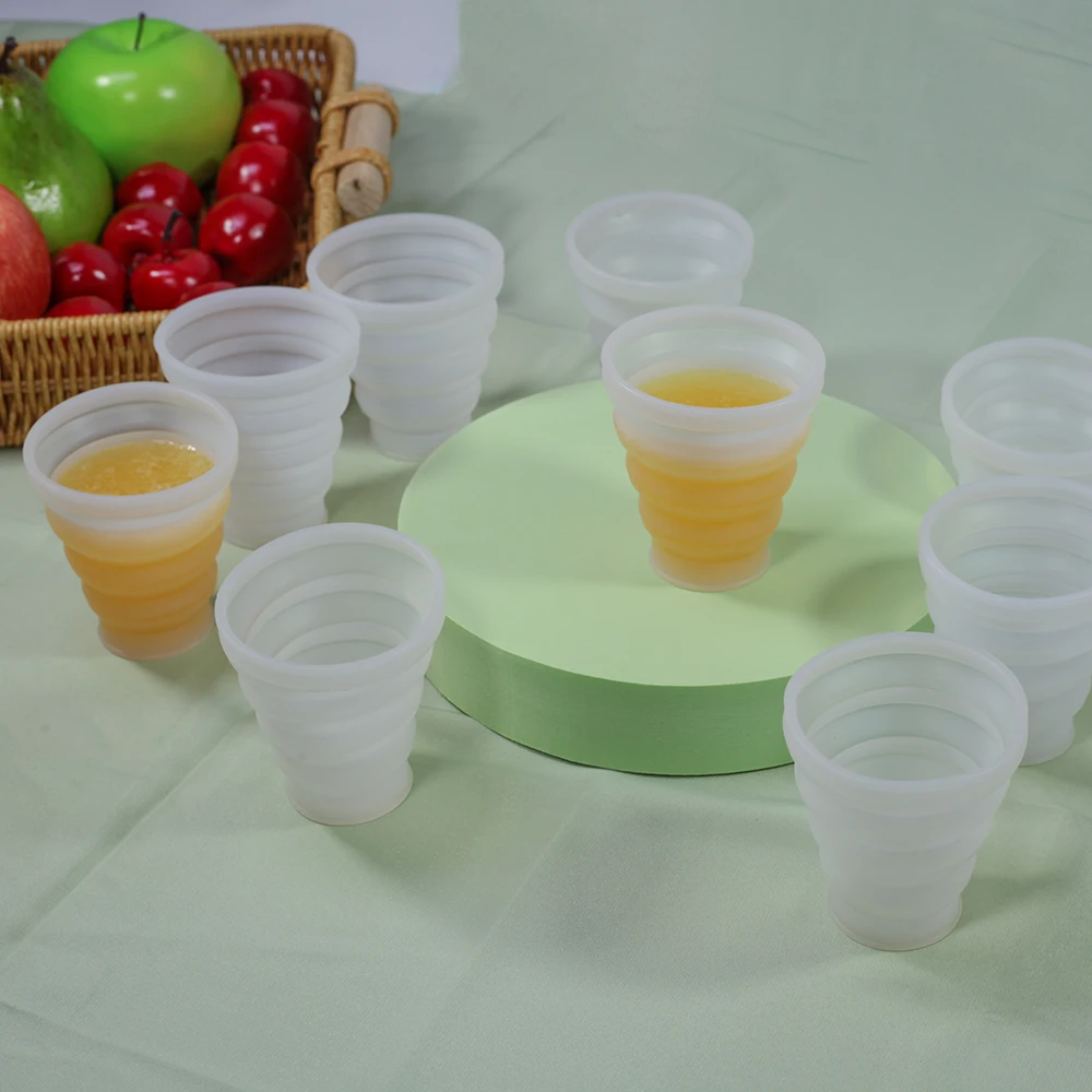 Reusable Collapsible Silicone Coffee Cups with Silicone Folding Drinking Cup
