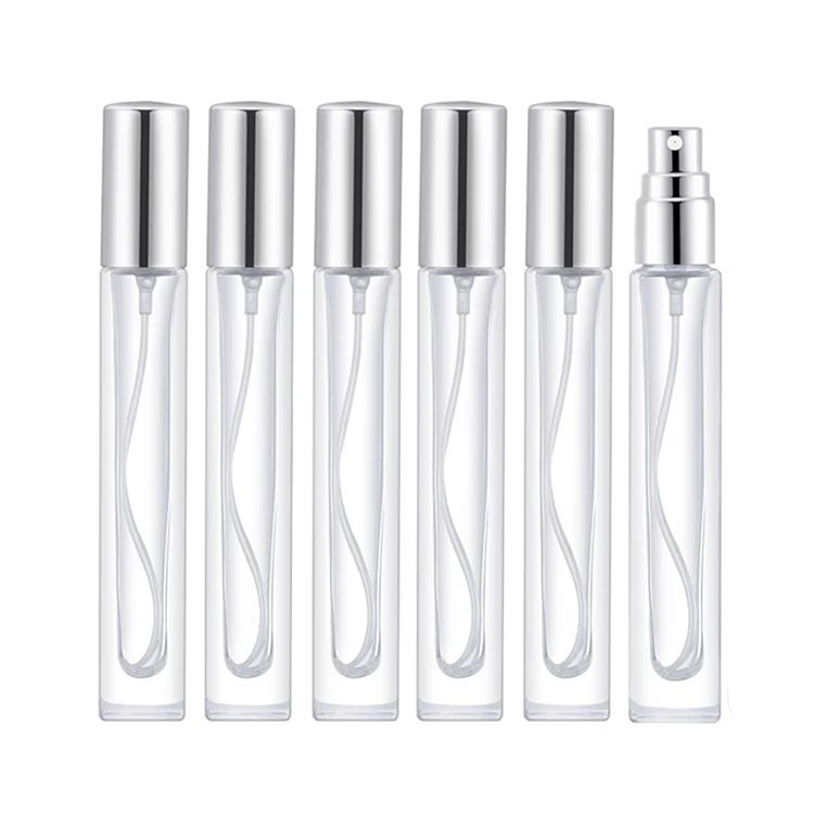 10 ml can be filled with glass spray bottle with aluminum sprayer/bottle cap travel perfume essential oil spray bottle