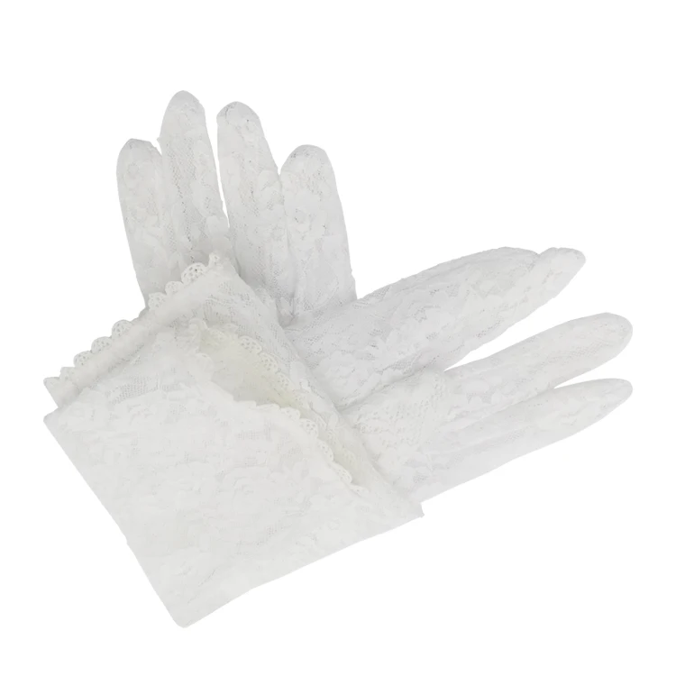 High quality gorgeous lace bridal gloves hot sale sexy white wedding gloves can be customized