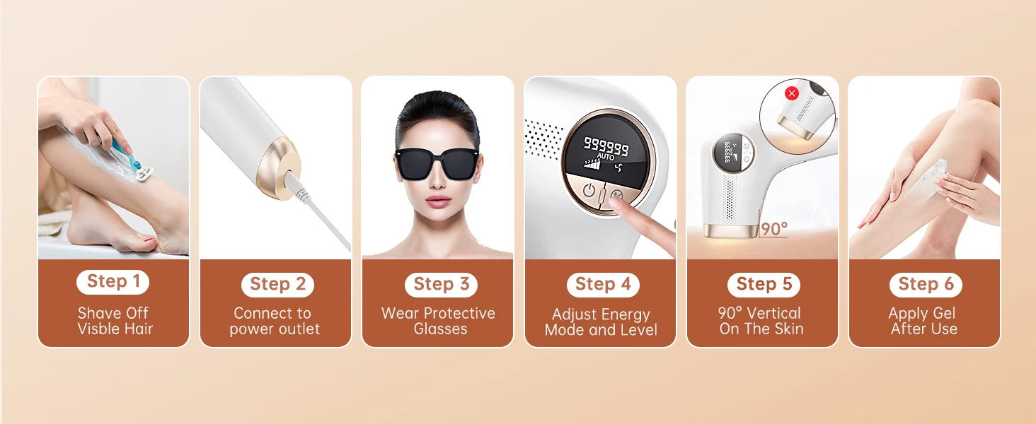 Women Shaver Hair Removal Customized logo Household Hair Removal Device Portable Laser Epilator Painless Permanent Hair Remover