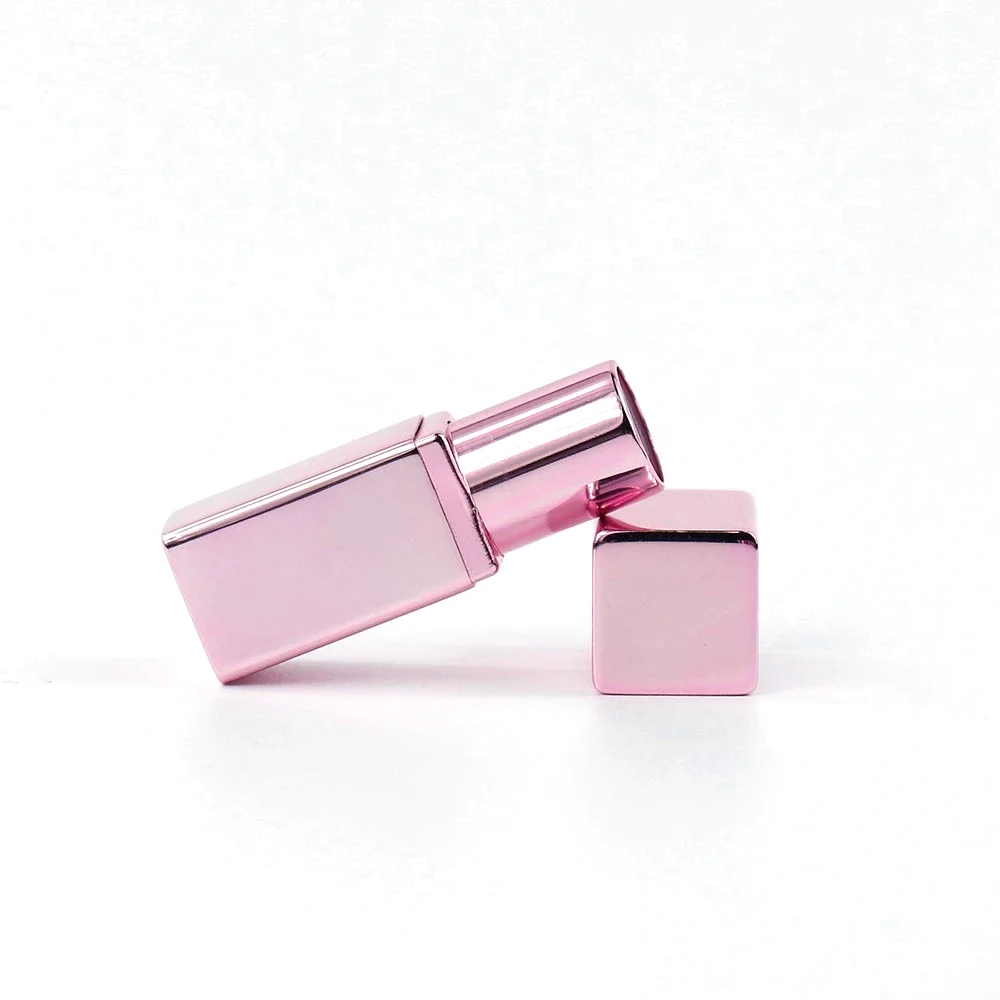 make your own lipstick tube with logo aluminum shiny pretty pink mini tube 1.2g small lipstick tube