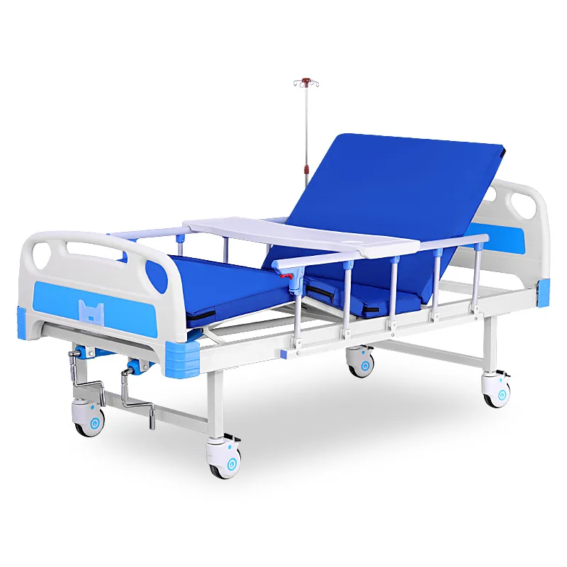 High quality Factory wholesale manual two function nursing bed 2 crank medical hospital patient bed