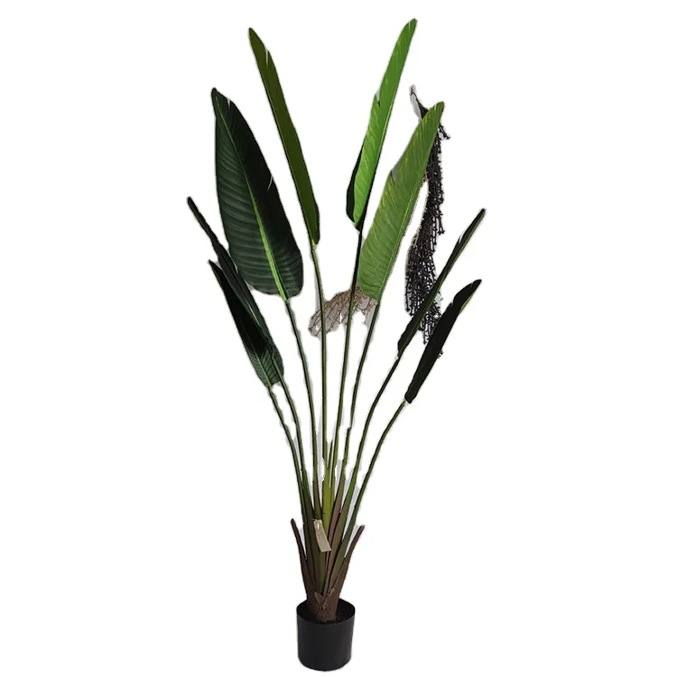 Wholesale Simulation Green Plant Artificial Plastic Travellers Banana Indoor Bonsai Tree Plants