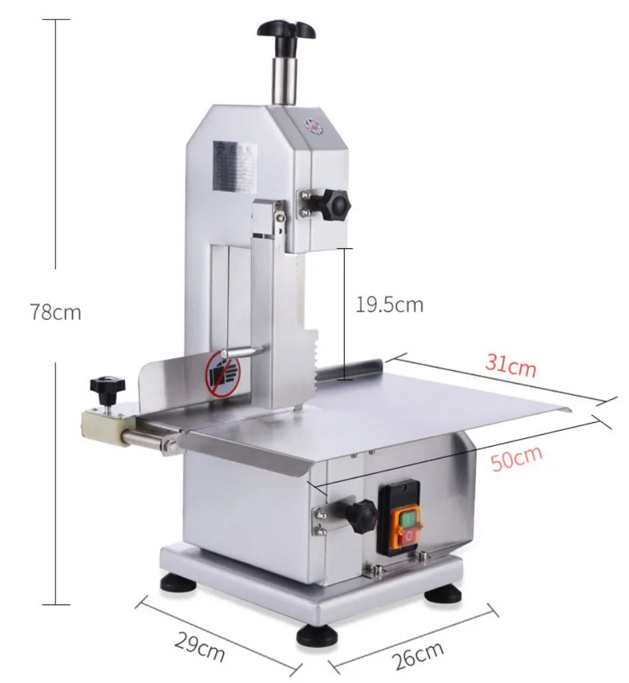 Commercial Electric Meat Bone Saw Machine Chicken Beef Cow Pork Frozen Bone Meat Band Saw Cutting Machine