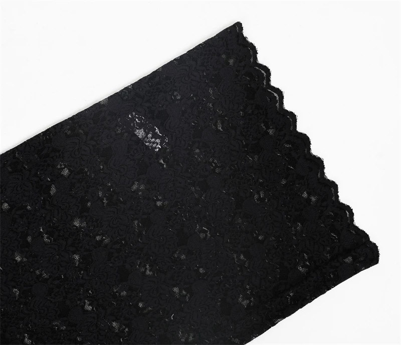 2024 summer women ladies sexy elegant modest black lace african lace fabric nigerian maxi long wedding party evening club dress