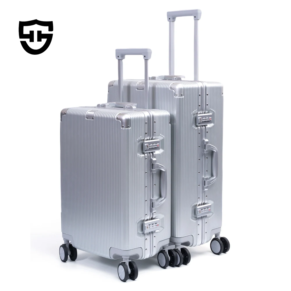 Custom Waterproof Durable ABS Trolley Suitcase 20 24 28 Inch Travel Luggage With Combination Lock For Business