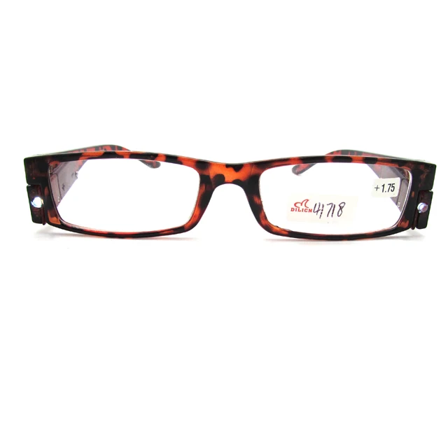 Fashion Italian  Retro Glasses Anti Blue Light Plastic Led Reading Glasses