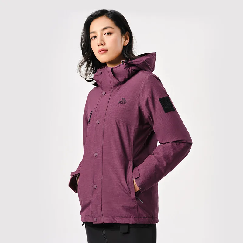 Pelliot women 3 in 1 cotton liner waterproof jacket 10000mm hiking outdoor jackets