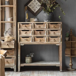 American Antique Finishing Retro Locker Living Room Decoration Cabinet Personality Storage Cabinet Home Porch Furniture