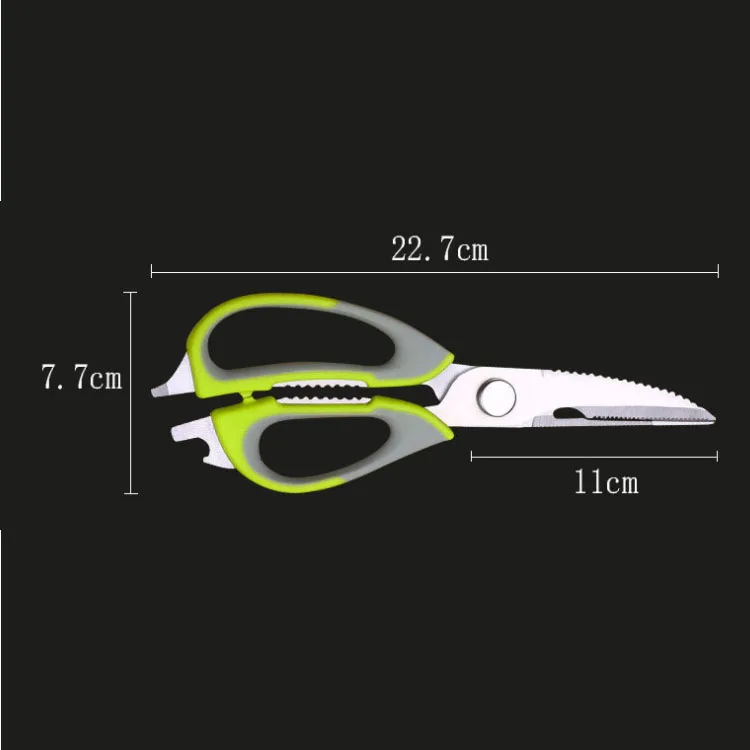 Kitchen accessories shears chicken scissor with nut cracker multifunctional stainless steel kitchen Magnetic scissor set