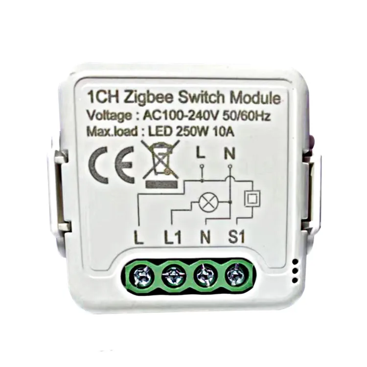 
Tuya ZigBee 3.0 Smart Switch Light 10A Mini Automation Module DIY Breaker Control For Alexa, Google Home 
