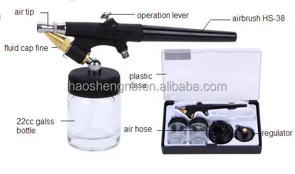 HS-38 air brush compressor kit airbrush oem  temporary tattoos