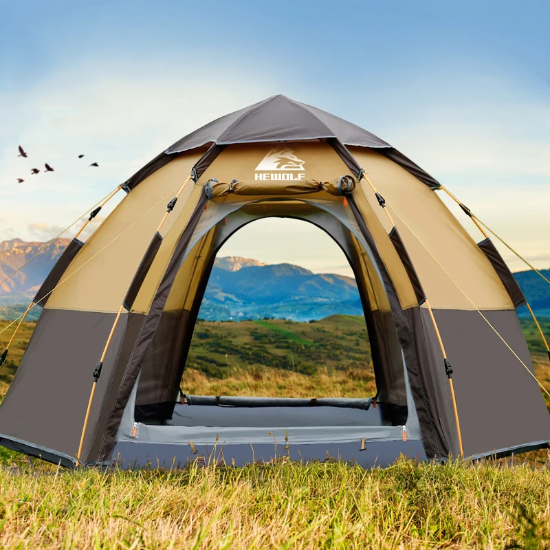 Double Layer Camping Tent Waterproof Hiking Outdoor Hunting 5-8 Person 4Season tent