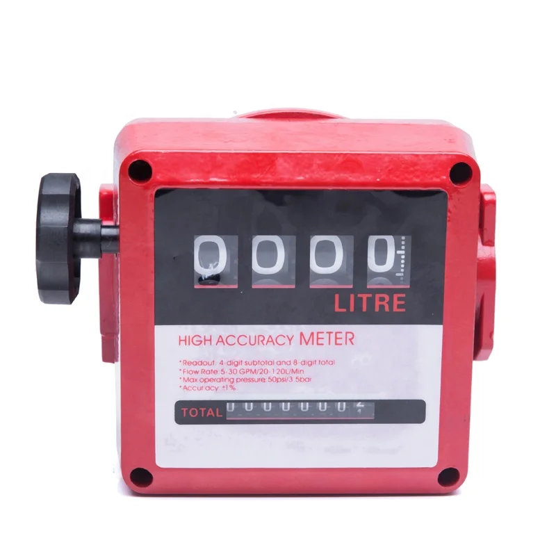 2021 NEW HOT SALE High Accuracy Fuel Diesel Flow Meter Mechanical Diesel Counter 4-digit Flow Meters