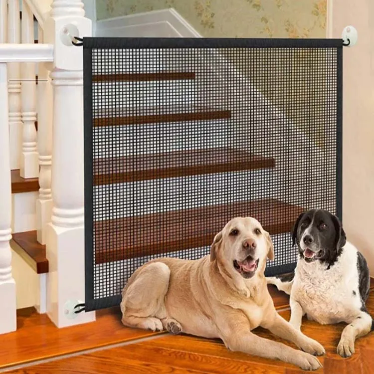 Multi-Functional Pet Safety Gate Easy Installation Foldable Mesh Fence Indoor and Outdoor Ventilated Barrier for Home Pet Manage