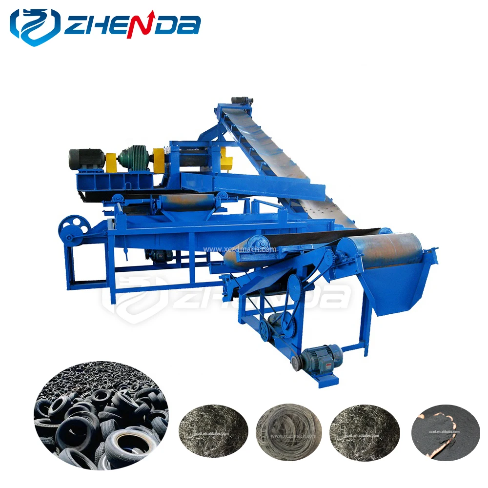 
China used rubber tires recycling machines tyre shredder / waste tire shredding plant 
