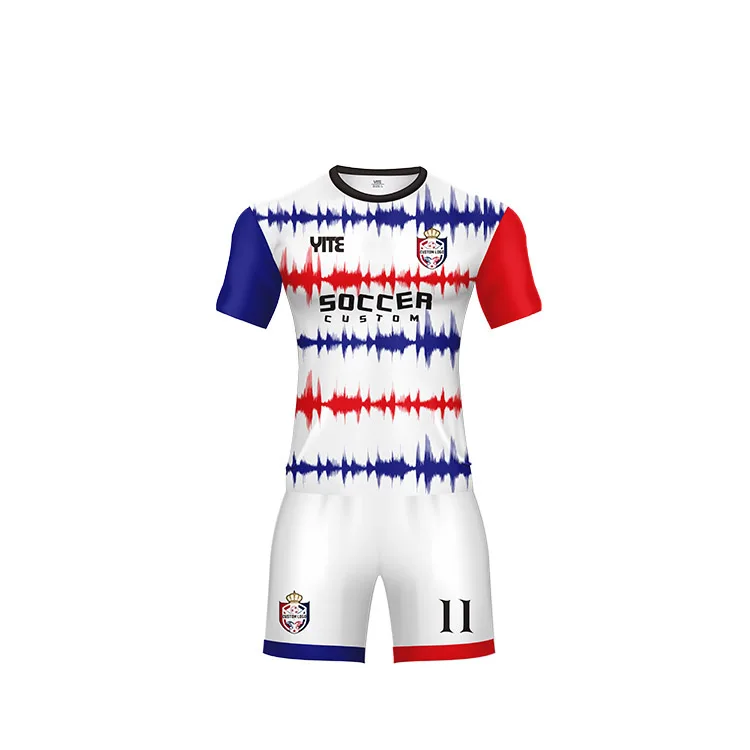 Wholesale Football Jersey Custom Soccer Uniform Quick Dry Football Jersey Set 2022 Mesh Cheap Football Jerseys