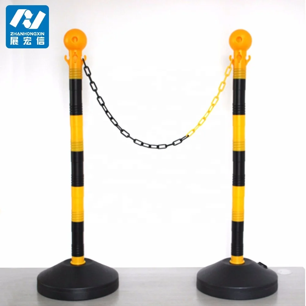 Plastic post and chains outdoor crowd control stanchions
