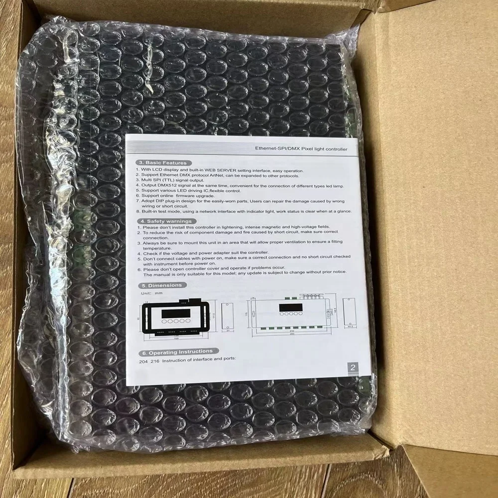 BC-216 artnet to SPI controller for rgbw led strip pixel led controller dmx rgb controller