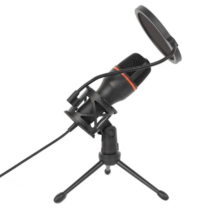 Fly Kan USB Desktop Condenser Microphone with Tripod Stand Studio Recording Streaming Microphone for PC/Computer/Mac(UMIC-SET01)