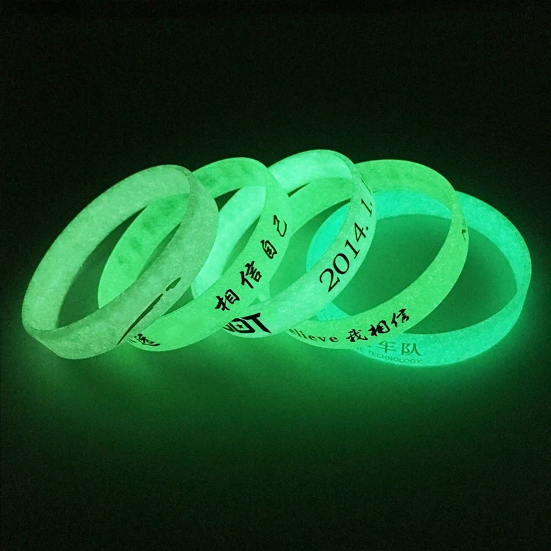 Silicone Bracelet Manufacturer Luminous Bright Personalized Decorative Jewelry Sports Luminous Wristband Gift
