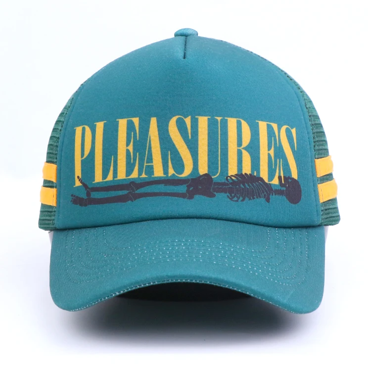 Qianzun manufacturer australia 5 Panel Trucker Cap Mesh Back Foam Trucker Cap Wild Side Strip Trucker Cap