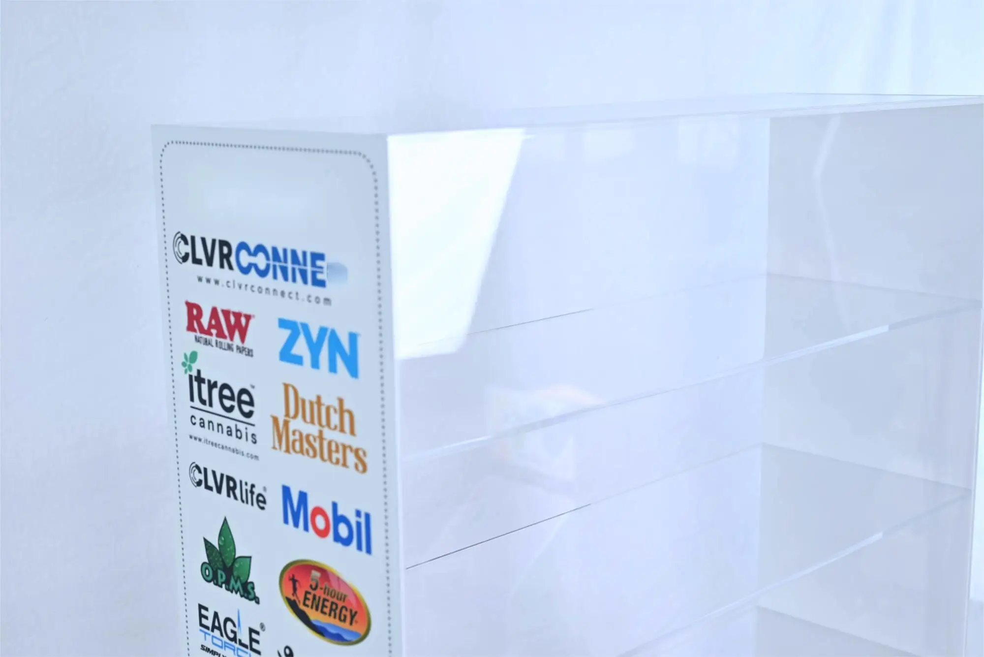 XianHui White Counter Displays Custom Acrylic Display Stand Retail Display For Stores