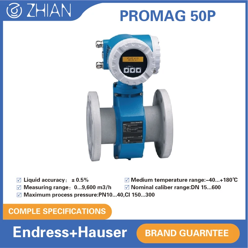 Заводская цена Endress + Hauser Promag 50P65 DN65 65 мм 4-20 мА HART PTFE PFA датчик расхода жидкости E H электромагнитный расходомер