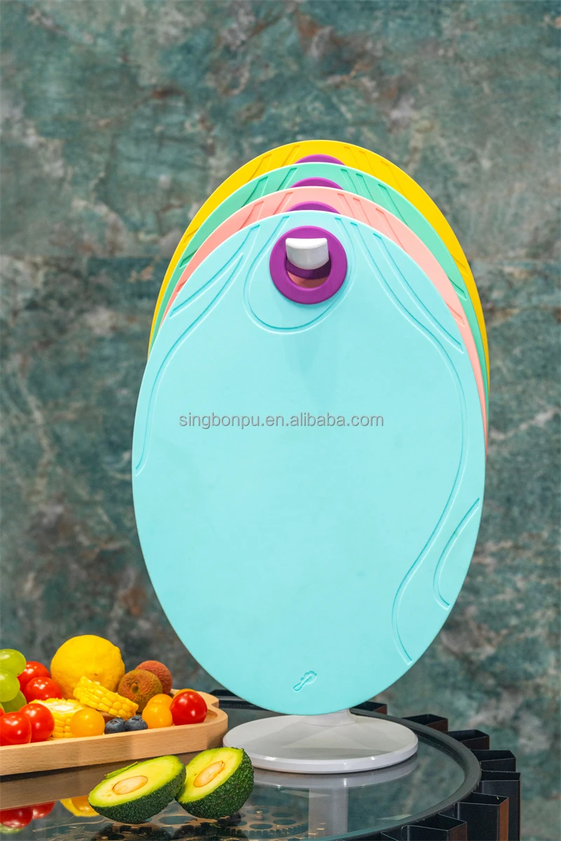 SINGBON New Lightweight Plastic Chopping Blocks Colorful TPU Cutting Boards