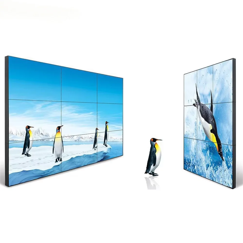 Внутренние 49 дюймовые 3x3 4k LCD видеонастенные панели рамка система ЖК видеостена для