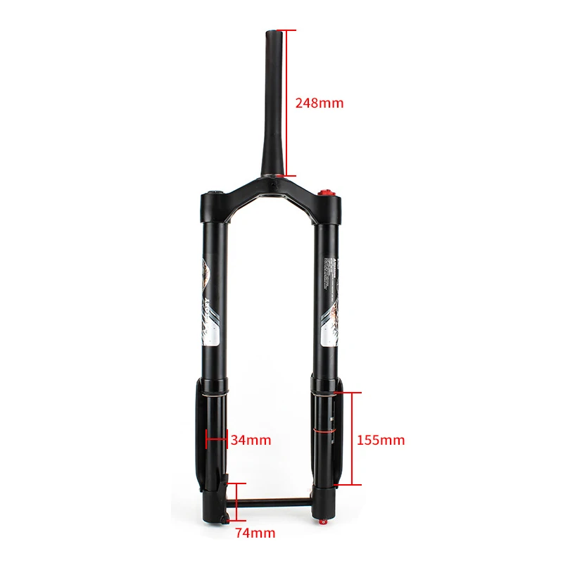 Full suspension travel 140MM/150MM/160MM snowmobile air front fork 20' 24' 26' mountain bike inverted fork bicycle parts