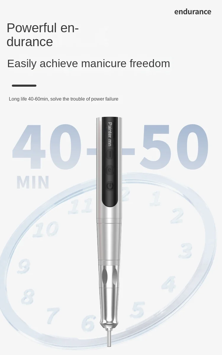 Professional Display Mini Kit Nail File Cordless s Rechargeable 35000RPM Manicure Machine Pen Electric Nail Drill