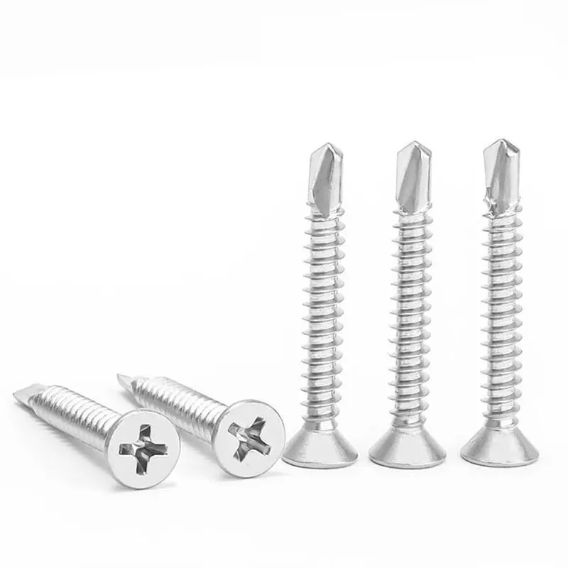 
Cross recessed countersunk head self-drilling screws 