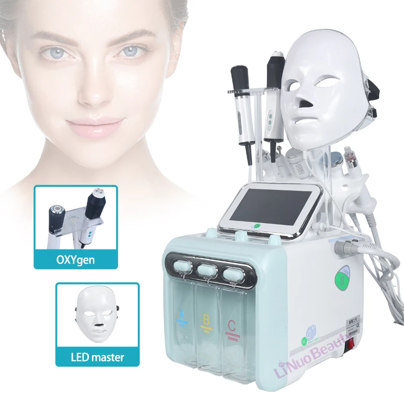 9 in1 Oxygen Jet Hydro Dermabrasion hydra dermabrasion  beauty machine  Peel Machine  H2O2 Oxygen Facial Machine