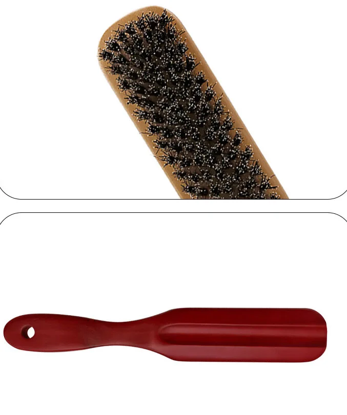 
Wood brush factory eco friendly pure boar bristles wooden beard brush 