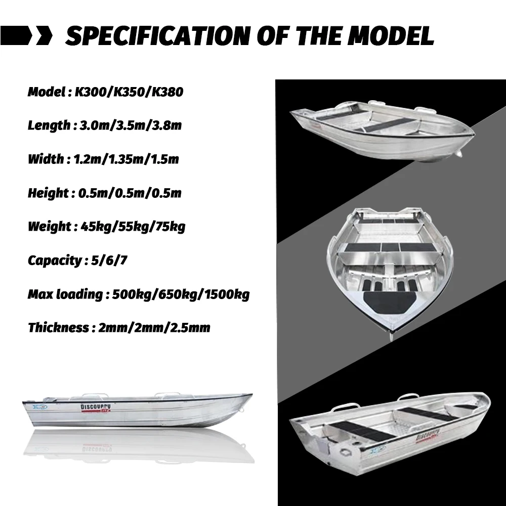 CE-Good Quality Aluminum Floor Fishing Deep V Jon Boats for Sale  (12ft/14ft/16ft/18ft/20ft )