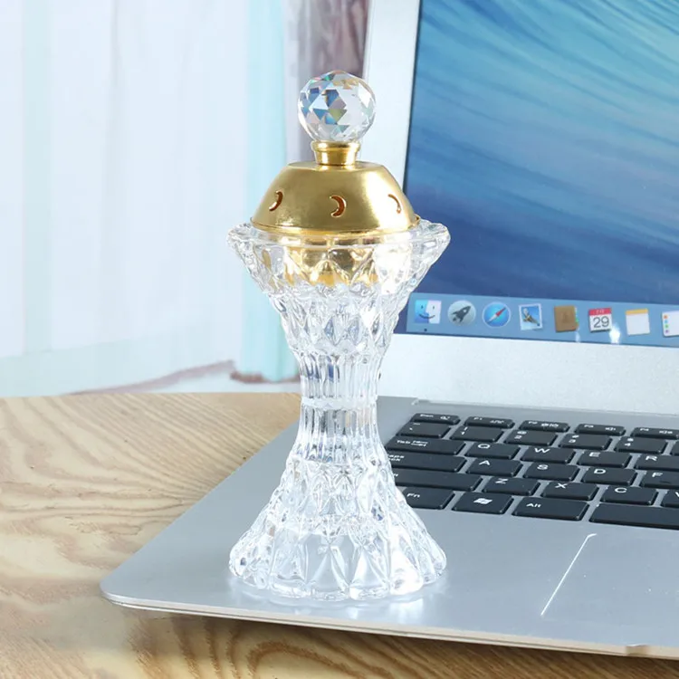 Wholesale Cheap Price Home Decorative Customized Logo Fragrance Crystal Glass Incense Oil Burner