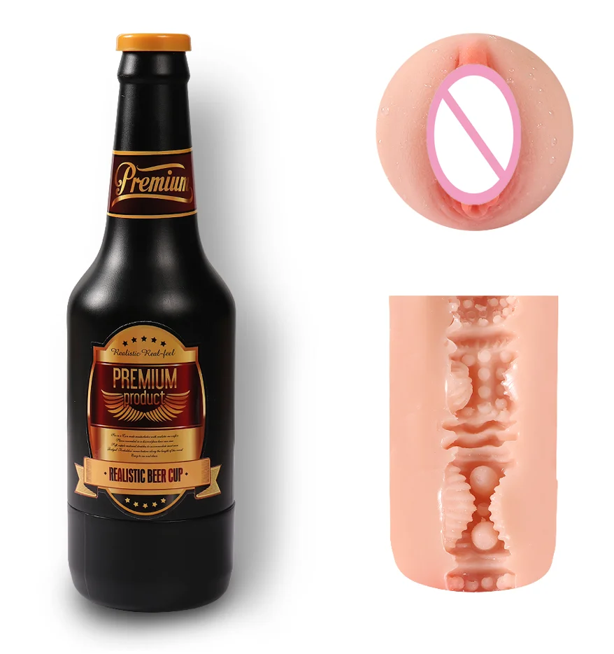 E-Fast 2019 new 100% waterproof Male Masturbation Cup Beer Bottle Shaped Aircraft Sexual Adult Products for Men