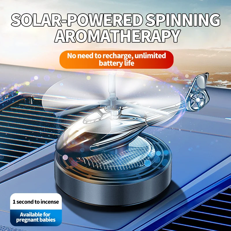 Air Freshener On Car Buy Metal Solar Power Energy Rotating Helicopter Aromatherapy Pilot Aeroplane Airplane Car Perfume Cologne