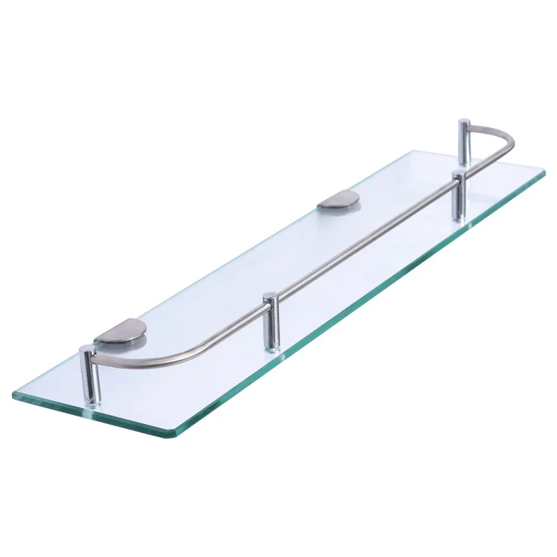 Direct factory single tier shower glass shelf bathroom corner shelf