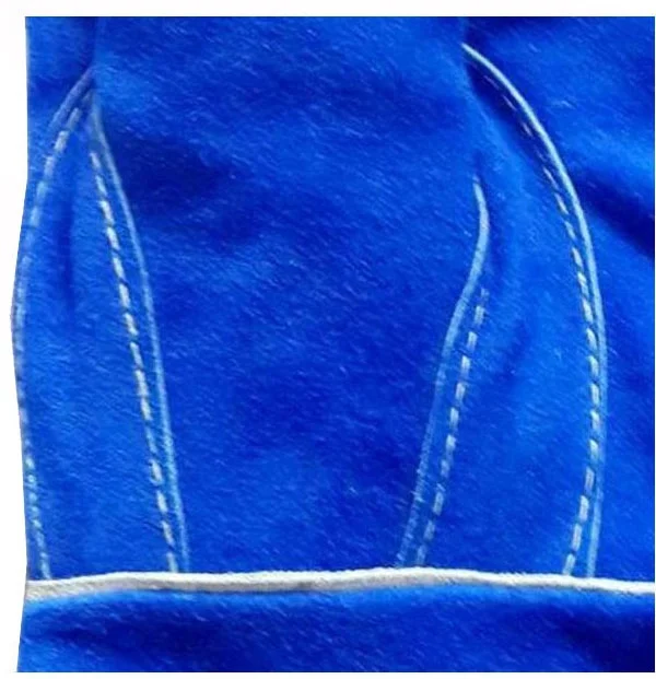 SWELDER 14inch Cowhide Split Leather Long Blue Safety Welding Gloves